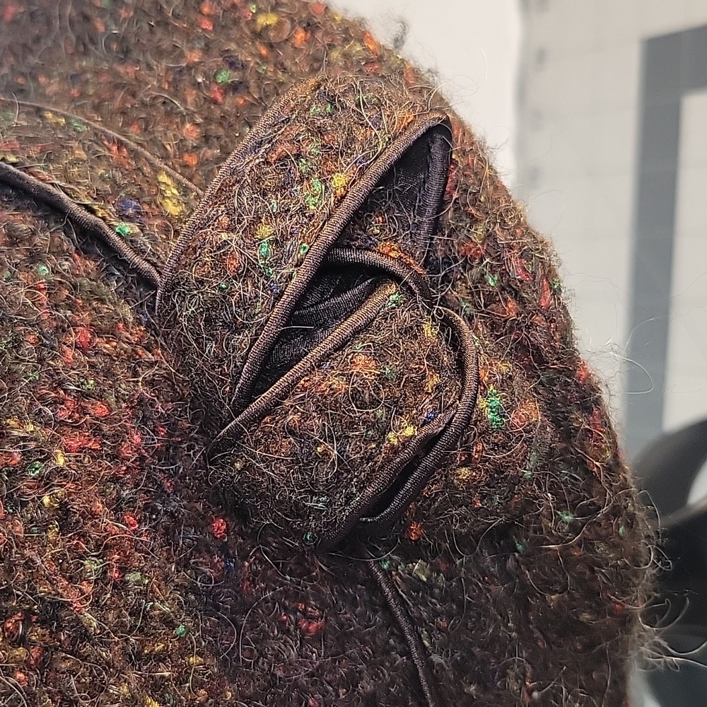 Betmar N.Y. Tweed Wool Blend Cloche Hat Brown Speckled - Picture 6 of 9
